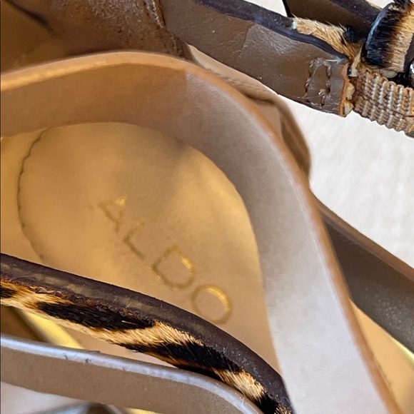 ALDO | Leopard Pony Hair Stiletto Sandals | Excellent Condition Size 8 - Picture 4 of 7